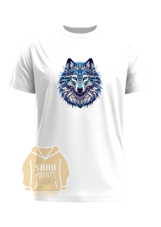 Blue Wolf Xmas Crew Neck T-Shirt (Must-Have)