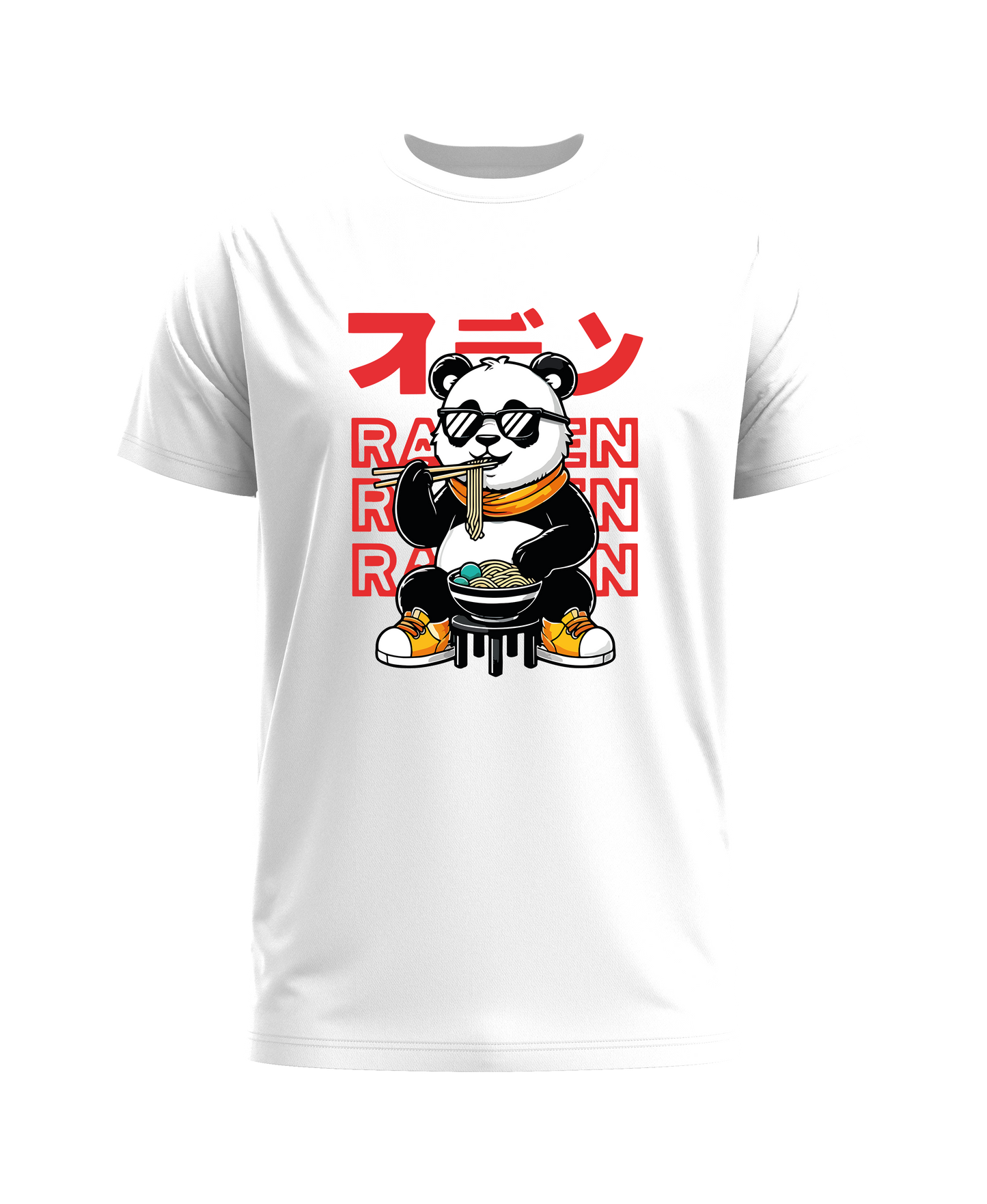 PANDA-RAMEN Crew Neck T-Shirt